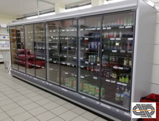 Linéaire vertical réfrigéré ± 5m00 EPTA BONNET NEVE avec groupe froid caréné inclus