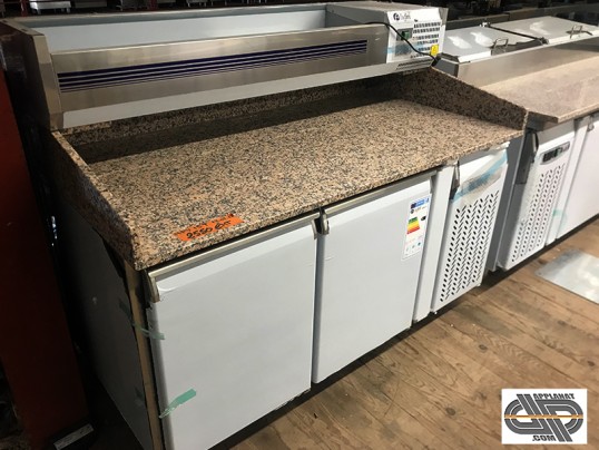 Meuble froid préparation pizza 1m50 à porte ingrédients vitré – LUFRI MPV 15 T