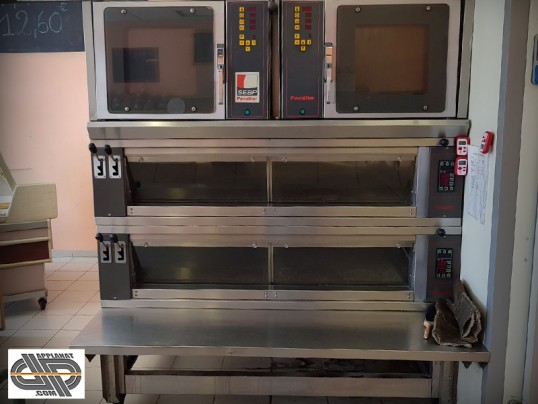 Ensemble cuisson boulangerie patisserie - SEBP PAVAILLER ( Topaze C05 + Rubis R4A) - 2 fours à glissières + 2 fours à soles électriques