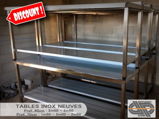 Lot de table inox neuves