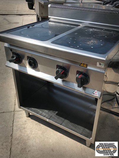Fourneau professionnel vitrocéramique sur coffre – BERTO’S - E7P4M/VTR