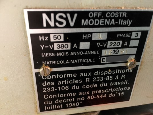 Plaque signalétique NSV