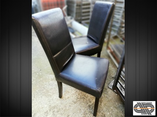 35 chaises chr simili cuir structure bois ideal restaurant bar brasserie