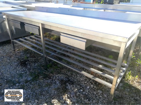 Mobilier inox table de préparation inox avec tiroir étagère basse gamme 800