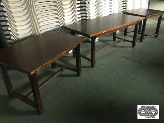 lot tables bois professionnelles occasion rustique
