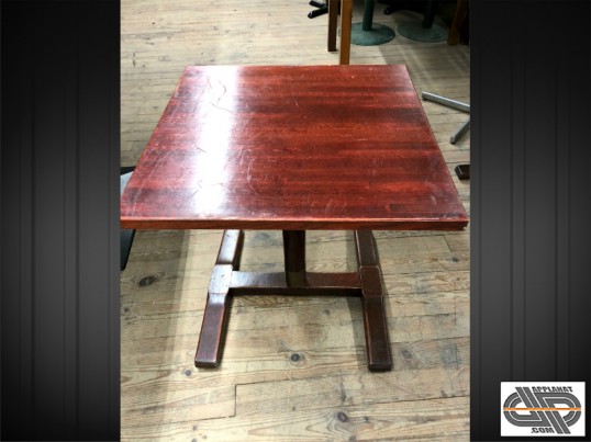 lot de 15 tables chr professionnel d'occasion en bois massif