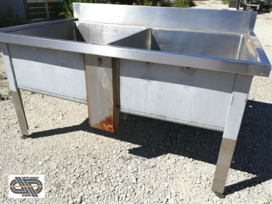 plonge inox 2 bacs renforcer