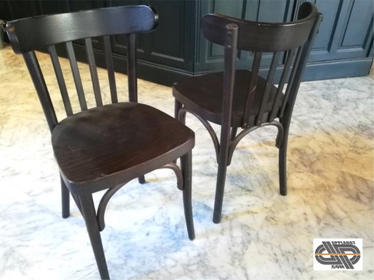 Lot chaises restaurant professionel en bois massif d'occasion