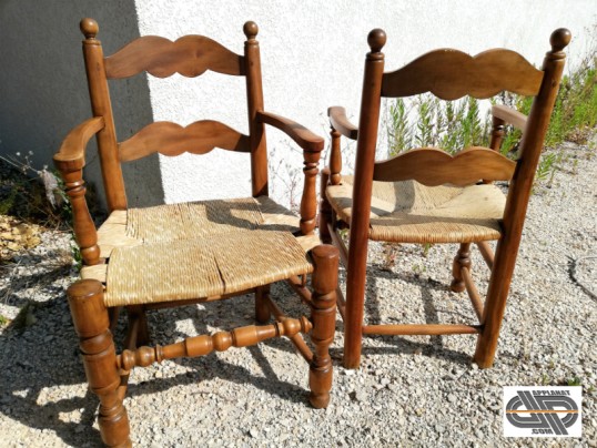  lot 30 fauteuils bois massif et paille occasion pro chr