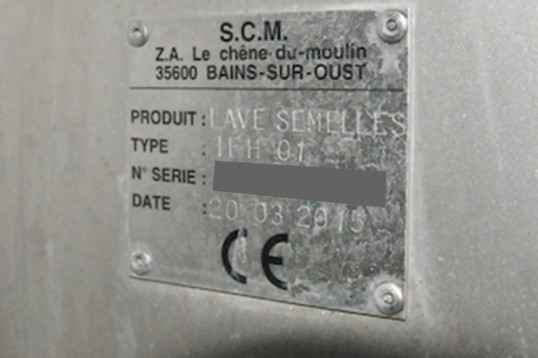 Plaque signaletique SCM