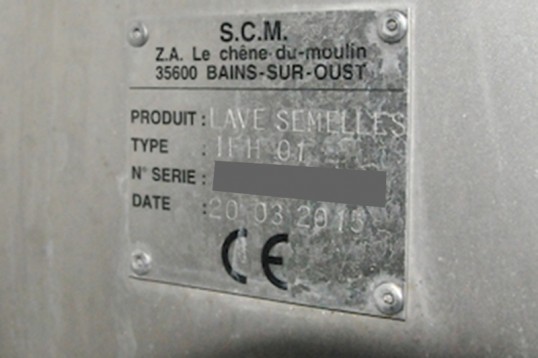 Plaque signaletique SCM