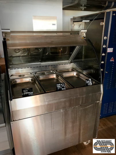Vitrine chauffante de rotisserie sur socle inox mobile occasion