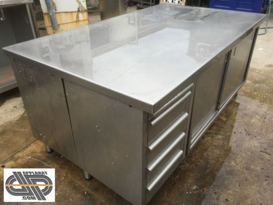 table inox a grand plateau , construction tout inox