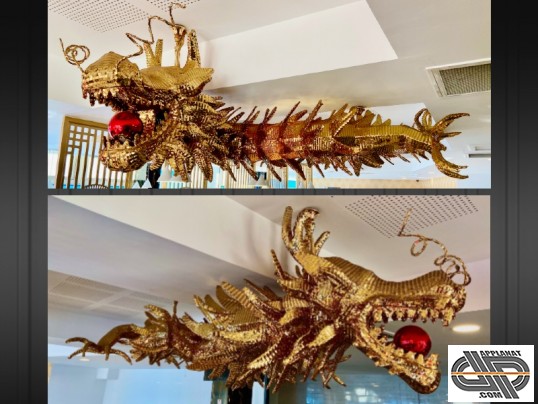 Dragon oriental plafonnier