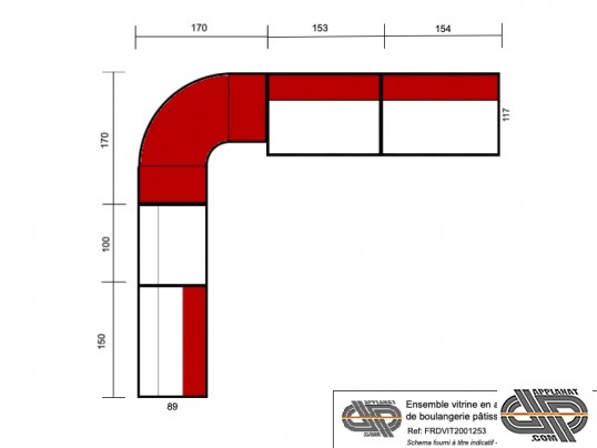 plan de comptoir de magasin boulangerie pâtisserie d'occasion