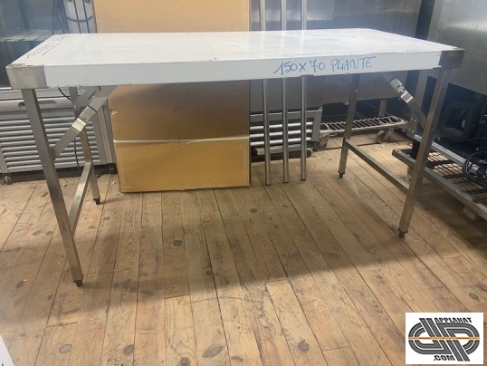 Table de travail 100% inox, pliante, 1m50 x 70 cm neuf - VENDU