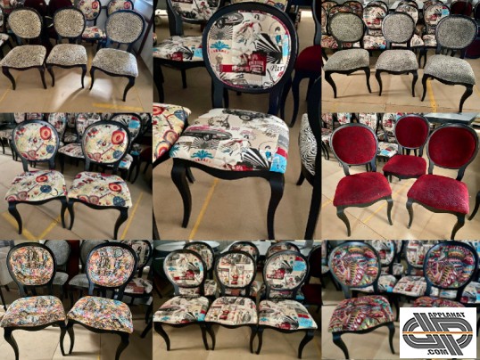 Chaises médaillon modernisées anciennes relookées