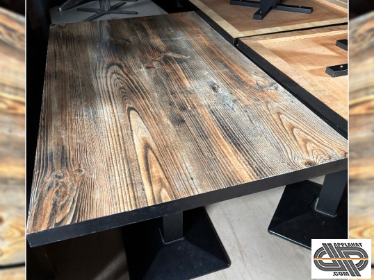 Tables CHR standard 120x70 cm avec pied fonte noir et plateau résistant