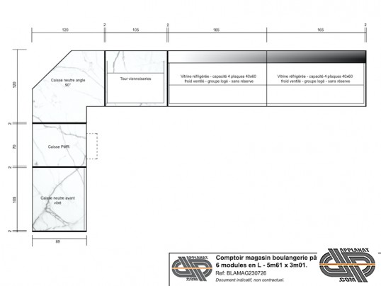 plan de vitrine boulangerie pâtisserie occasion