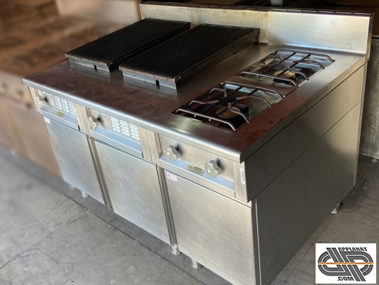 Piano professionnel Cometto d'occasion idéal cuisson gril , grillade , poste grilladin