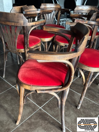 Chaise occasion en velours et bois