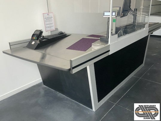 Mobilier d'encaissement ligne Odyssée Rasec Aménagement occasion 