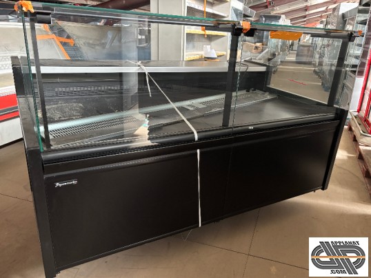 Comptoir vitrine réfrigérée 2m00 Frigomeccanica Frigomeccanica Polo Squared « Full Black » 