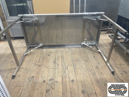 Table de travail 100% inox, pliante, 1m50 x 70 cm neuf - VENDU