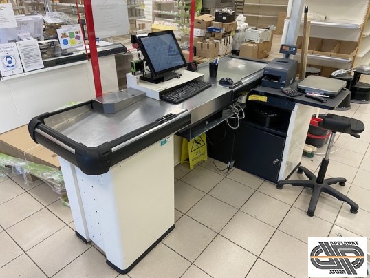 Checkout sortie de caisse magasin HMY occasion vue côté caissier(e)