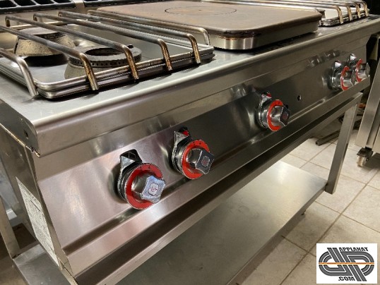 Cuisinière inox gaz professionnelle d'occasion rénovée