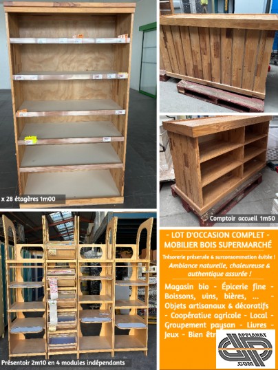 Liquidation lot de mobilier de magasin bio