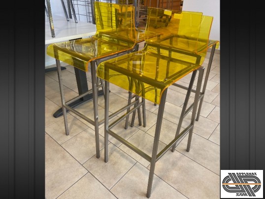 Tabouret comptoir de bar contemporains jaune KUADRA PEDRALI d’occasion