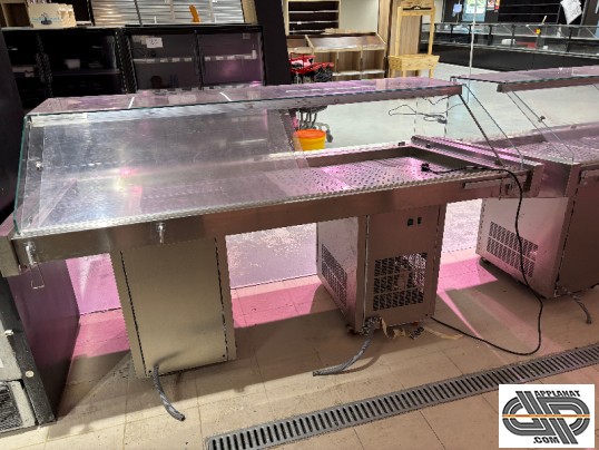 Vitrine réfrigérée inox d’occasion ARTSTEEL VP-201-K – Vue arrière , meuble réfrigéré monté sur roulettes