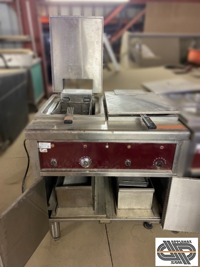 Friteuse électrique double bac 2x14 Litres CHARVET gamme PRO 800 modèle E2FR1412 , d'occasion