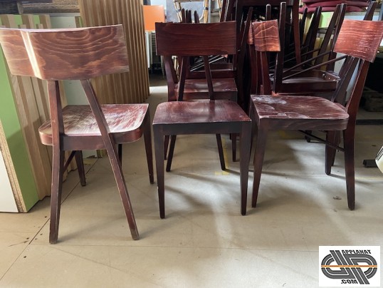 Chaises bois indus vintage occasion