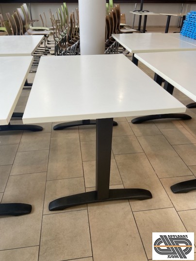 Table rectangulaire plateau blanc 120 x 80 cm