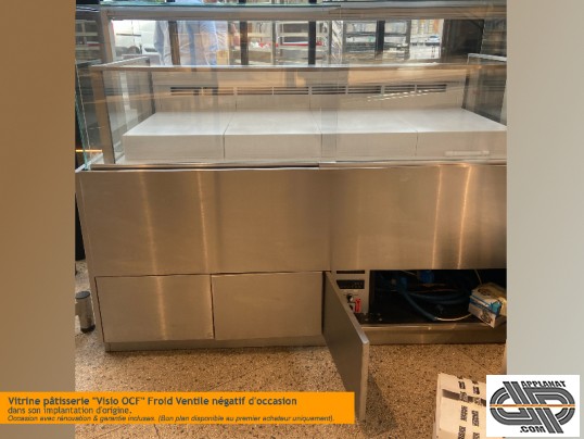 Vitrine pâtisserie Froid Ventile Negatif d'occasion marque OCF  gamme Visio