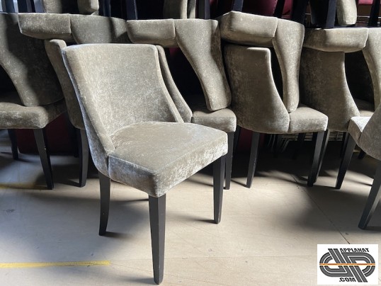 chaise fauteuil velours grège occasion