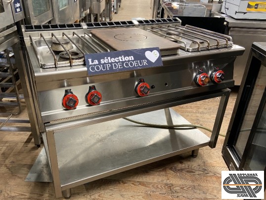 Table de cuisson toute plaque a gaz marque Lotus (Italie) , série : 70 superlotus top, modèle TP4T-712GP d'occasion