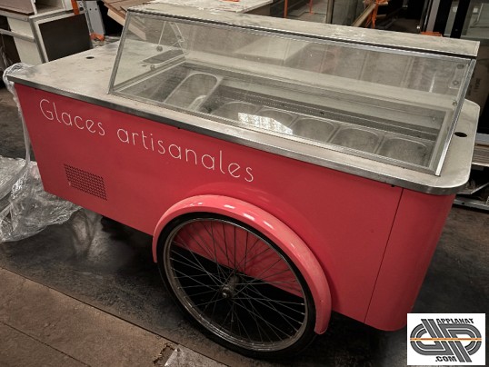 Vitrine à glace professionnelle occasion chariot mobile ISA