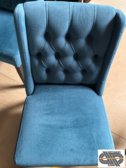 Chaise velours bleu azur occasion