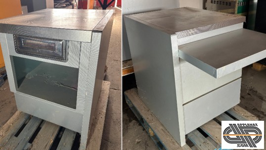 Meuble caisse Criocabin Extra 100, avec tablette PMR et tiroir