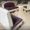 Lot de 7 banquettes  tissus moiré violet et blanc (200/140/133/125 cm pour 10m00 total)