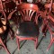 Fauteuil  bistrot bridge | bois teinte acajou & skaï noir | LOT 30 pcs.