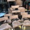Assortiment sièges resto bar café style Club : 12 fauteuils tabourets hauts + 7 chaises 