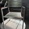 25 fauteuils extérieur alu avec accourdoirs à liteaux bois